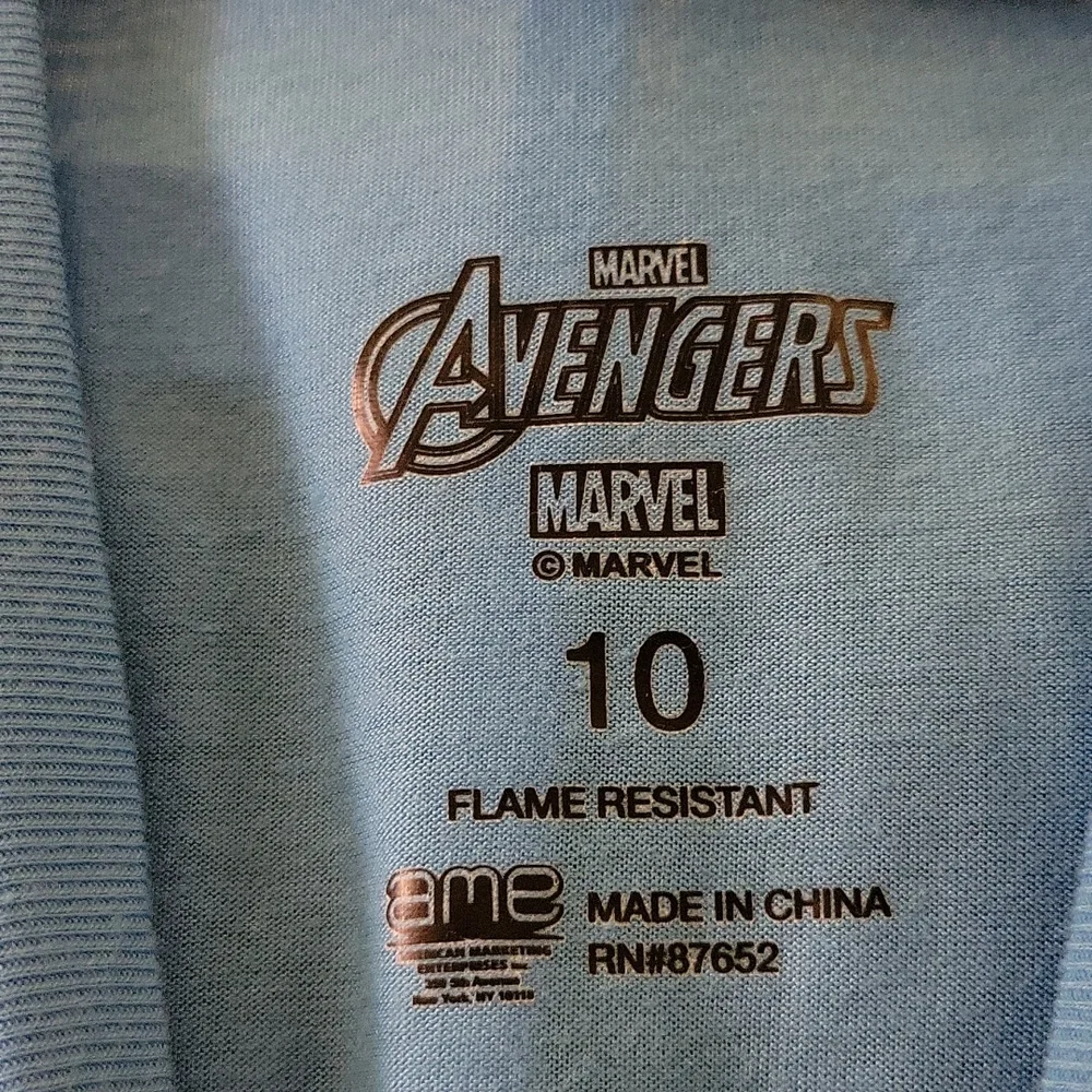 Marvel Avengers 3 Piece Boys Pajama Set, Size 10